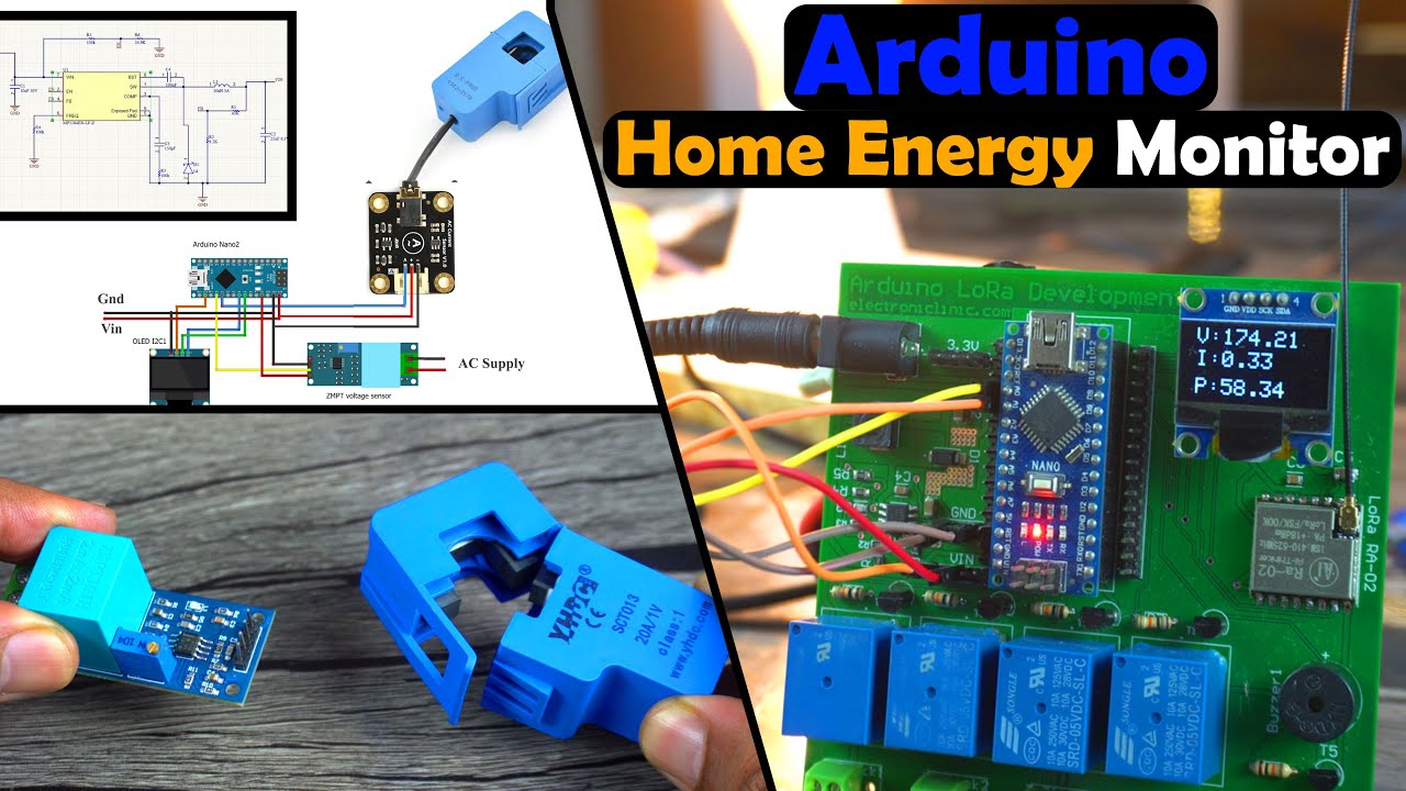 Домашний энергомонитор Arduino с датчиком тока CT Clamp и датчиком переменного напряжения ZMPT101B