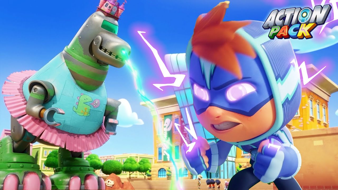 Battle Against Supercharged Dino!|  NEW! | Action Pack | Adventure Cartoon for Kids