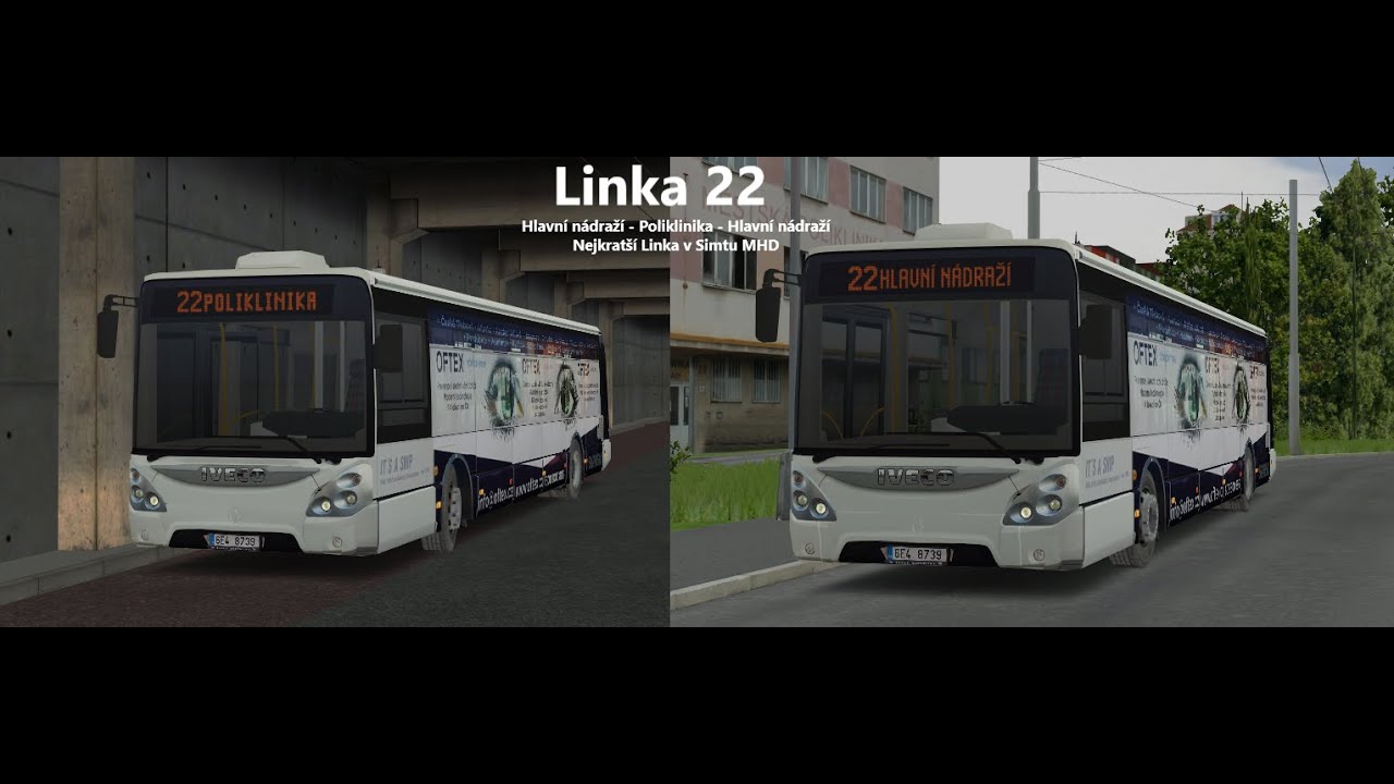 SIMT MHD| Nejkratší Linka s Urbanem  (Hlavní nádraží - Poliklinika a zpět)