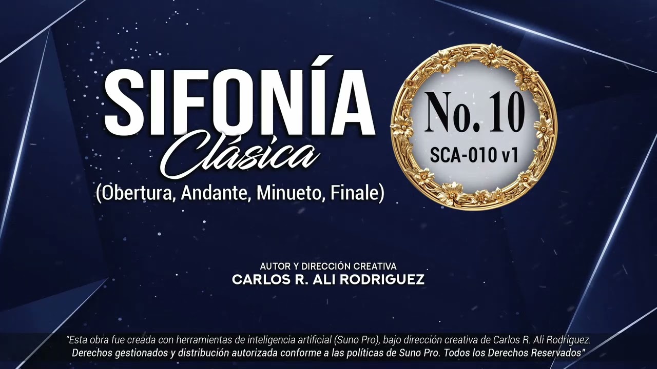 Sinfonía No. 10 en Re menor – Música orquestal | Obertura, Andante, Minueto, Finale | SCA-010 v1