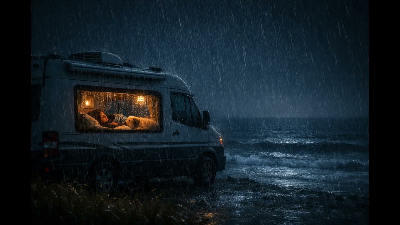 Car Rain Sounds for Sleep | 차 안 빗소리.편안히 쉬세요