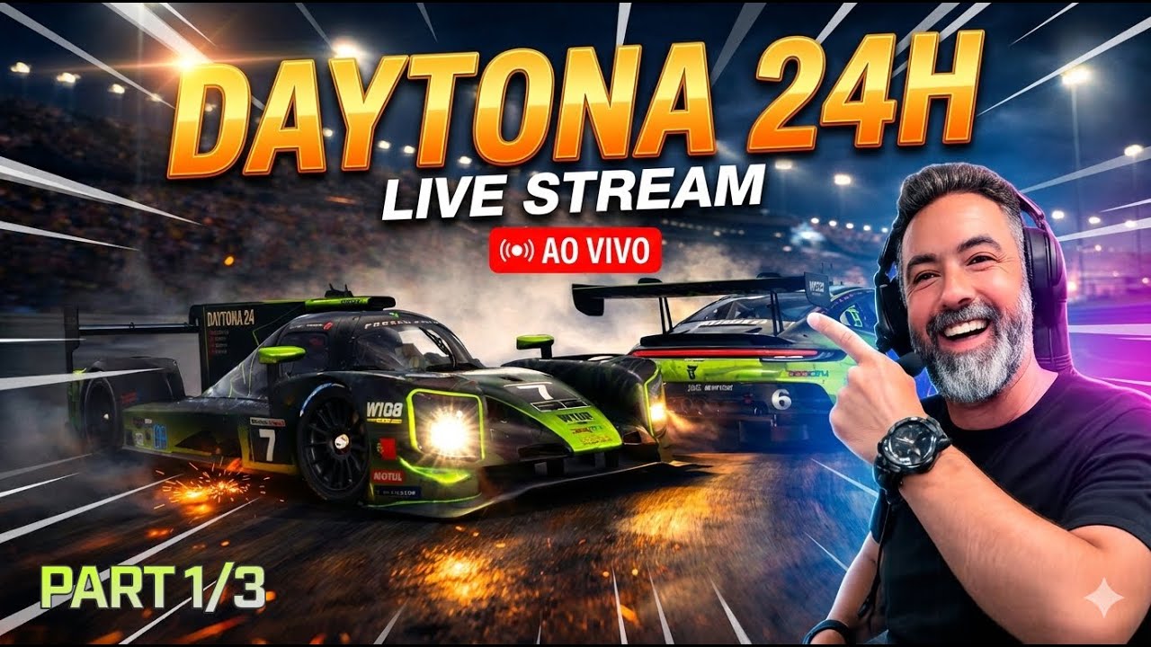 🔴LIVE - LARGADA - DAYTONA 24H Parte 1 !globaldata !simulacao