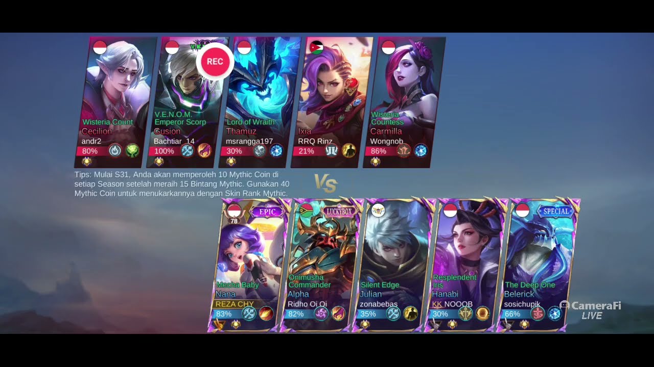 NANA SOLO RANK MYTHICAL MOBILE LEGENDS
