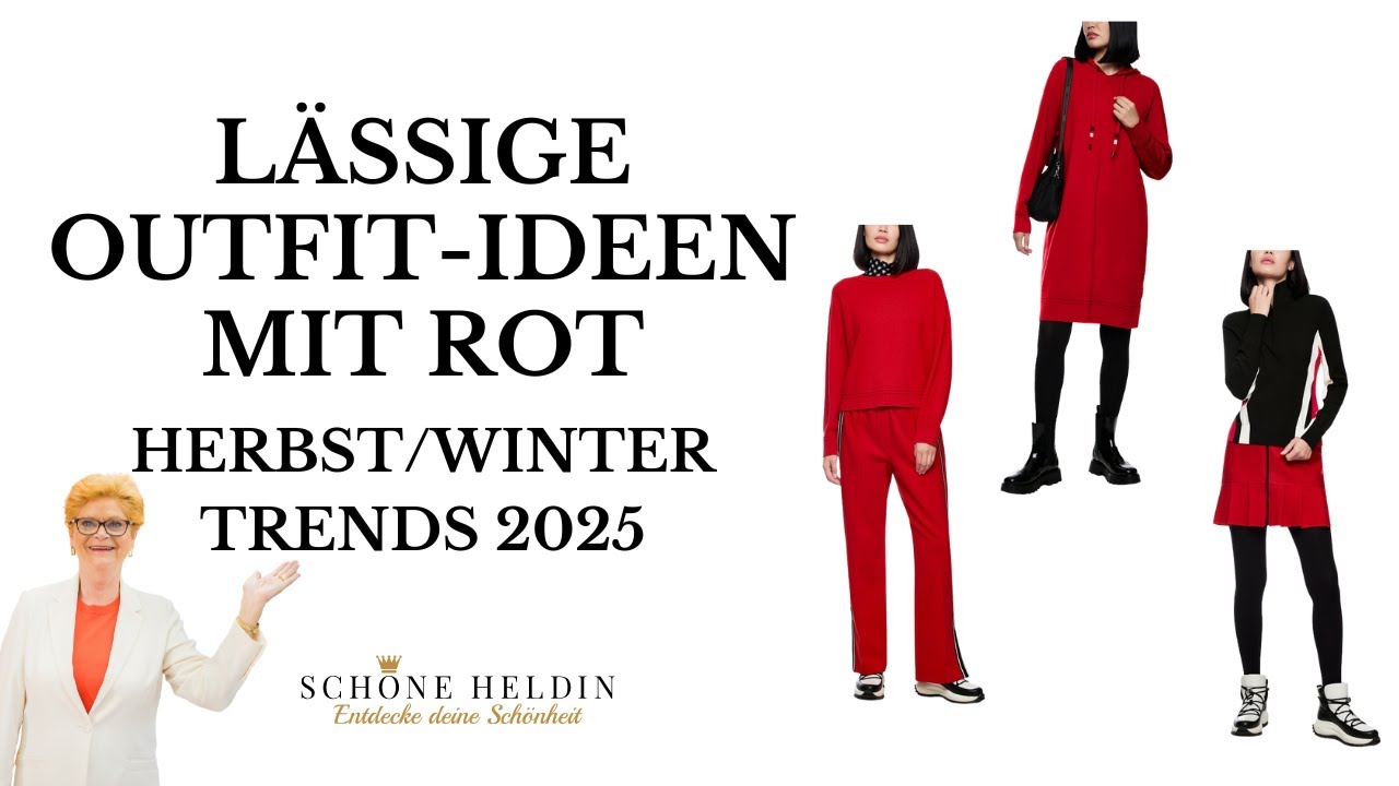 Herbsttrend Rot &ndash; L&auml;ssige Outfit-Ideen mit Strick, Creme & Schwarz