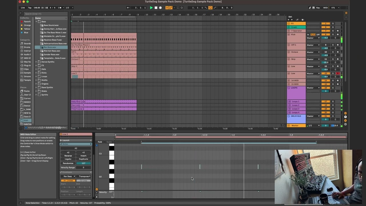 TurtleDog Sample Pack Demo Stream on Ableton Live.