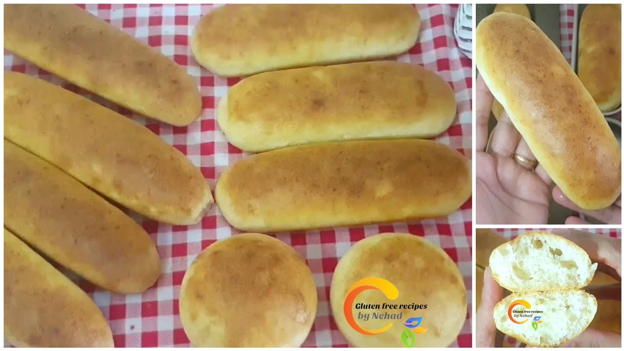 خبز فينو ( صامولى)  خالى جلوتين و خالى لبن بدون سيليوم  طرى جدا ( gluten free bread ( gf baguette