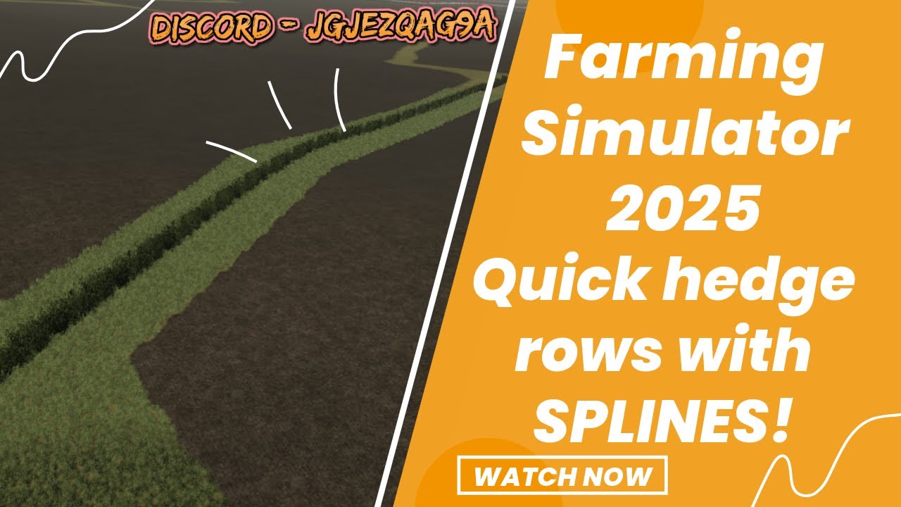 FS25 Giants Editor - Fast Hedge Rows With Splines!