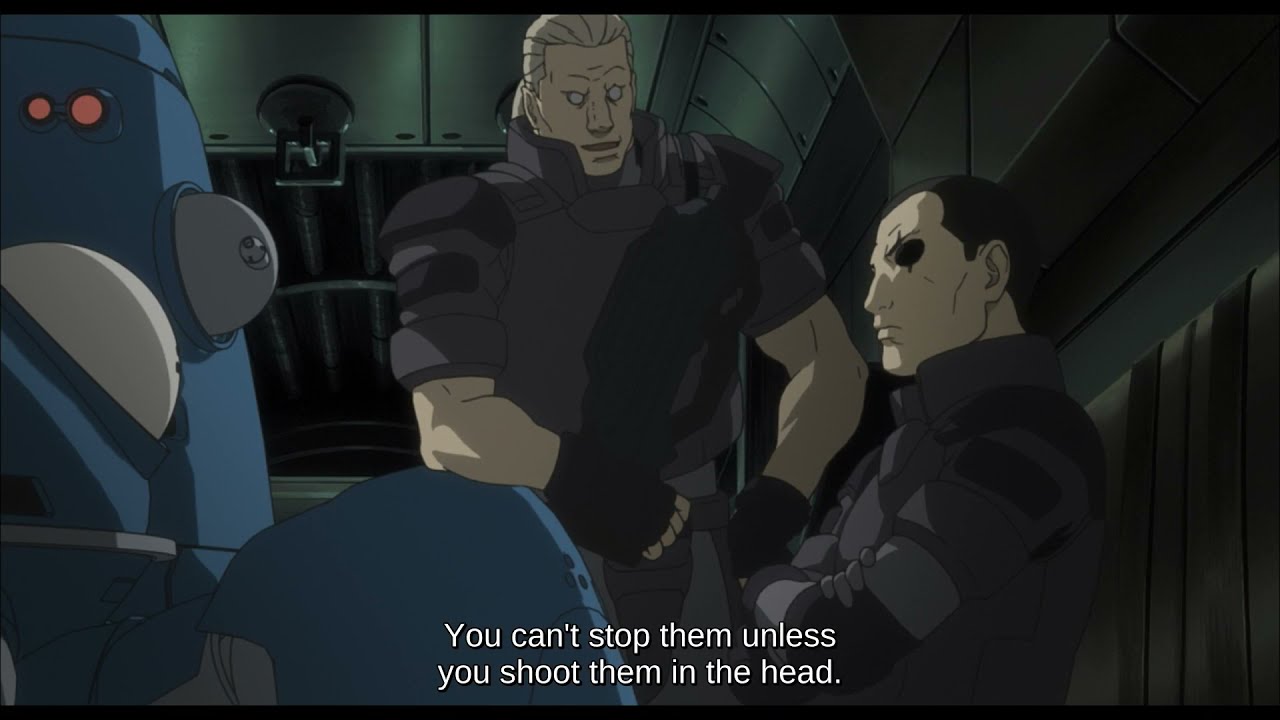 ghost in the shell 2nd gig -  Batou, quite the sadist
