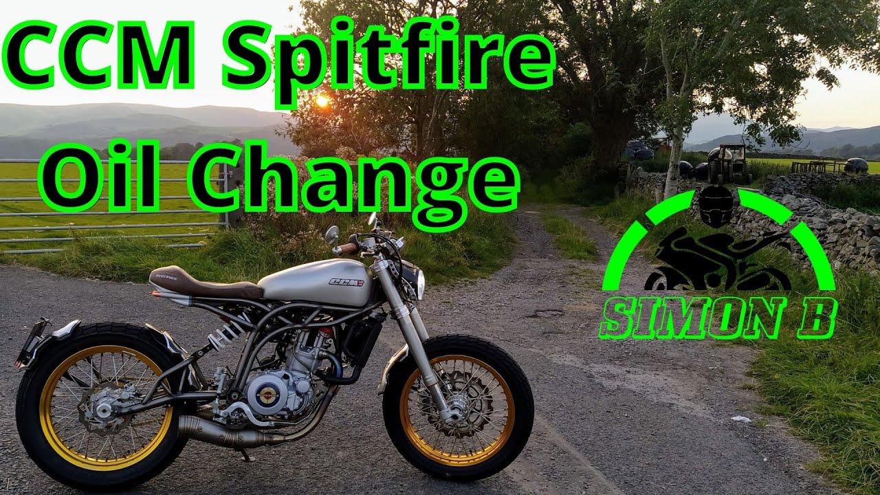 In the garage CCM Spitfire Oil Change