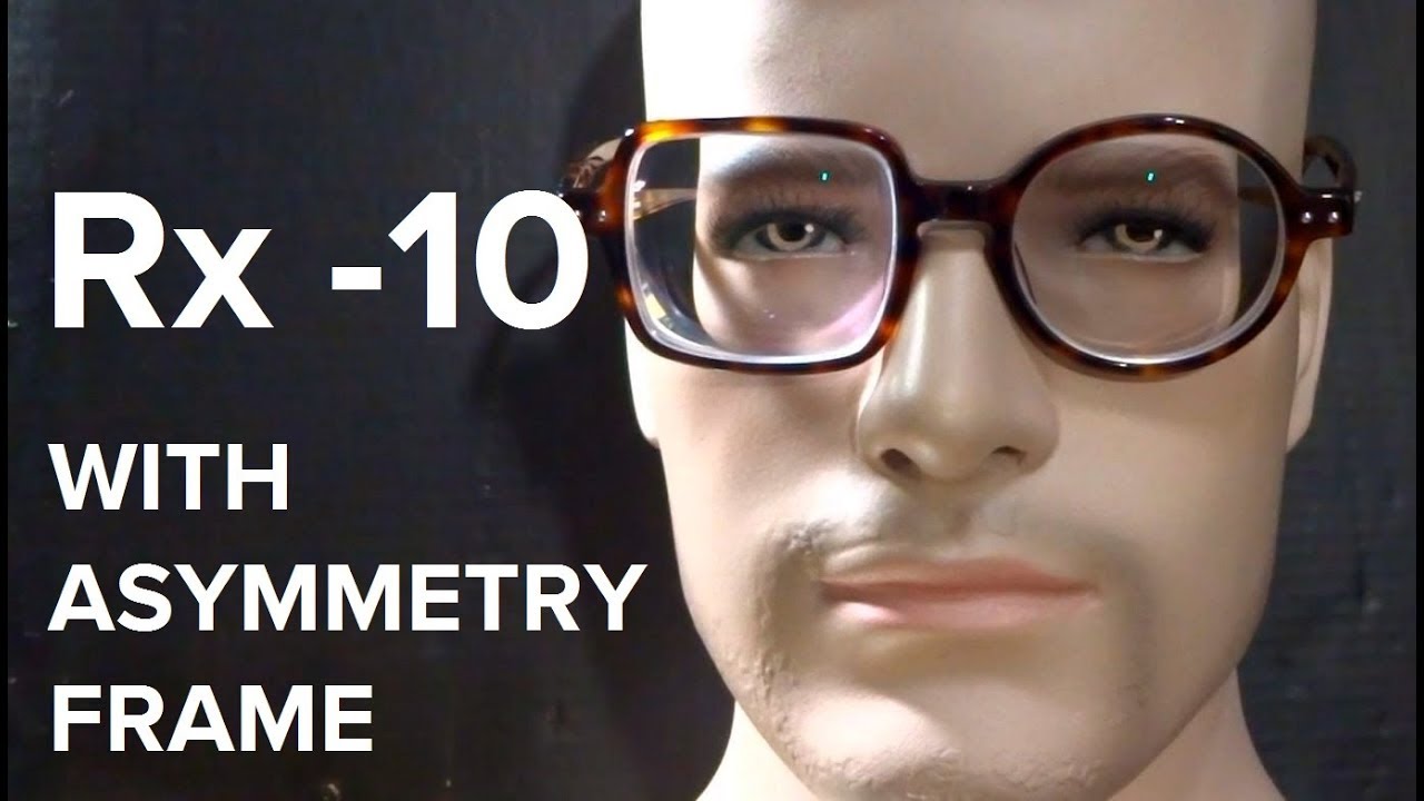 -10 Myopia With Round Square Frame Lenses Thickness Comparison