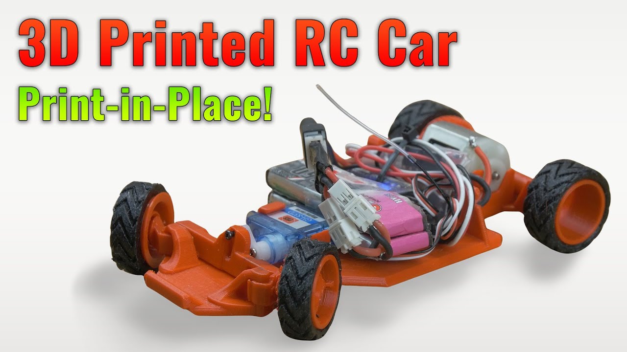 World's first 3D Print-in-Place RC Car: No assembly!