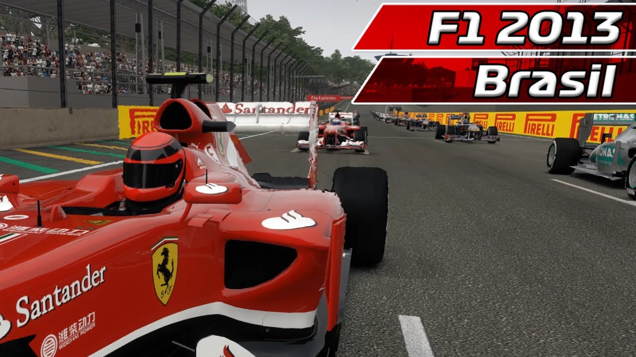 F1 2013 - MODO CARREIRA - #19 - GP do BRASIL - FERRARI | Jogos Clássicos | #50K