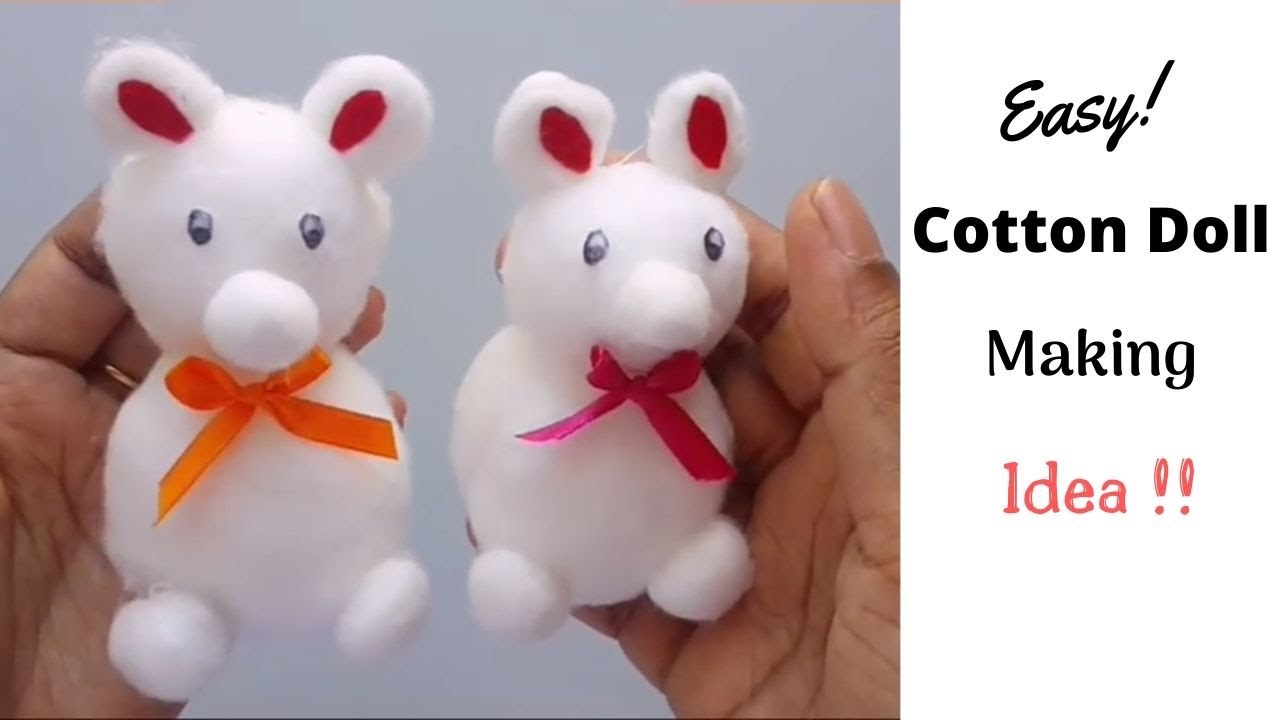 DIY Cotton doll Easy || How to Make Cotton Doll at Home  |  Aloha Crafts