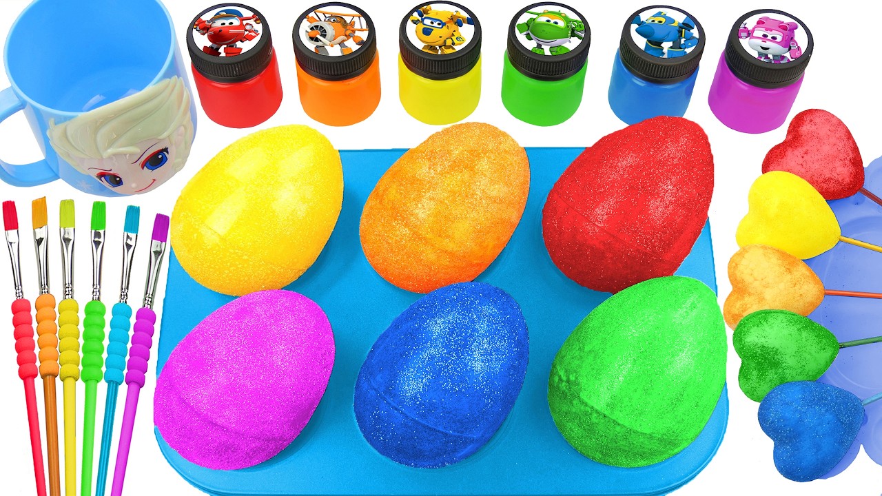 Satisfying Video l How I Make Cutting Rainbow Lollipop Crazy Eggz Slimes Sprunki & Mixing Water ASMR