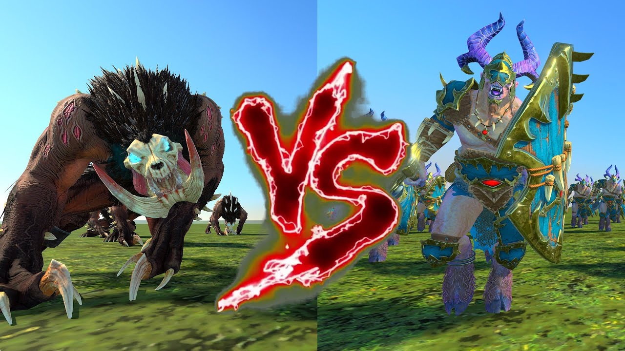 The Things in the Woods VS Tzaangors. Total War Warhammer 3