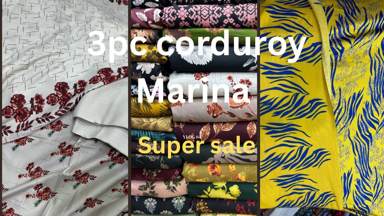 GUL fabric 3pc corduroy marina amazing design #rashakiaclothmarket