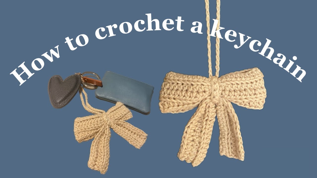 【かぎ針編み】リボンチャームの作り方🎀/How to crochet