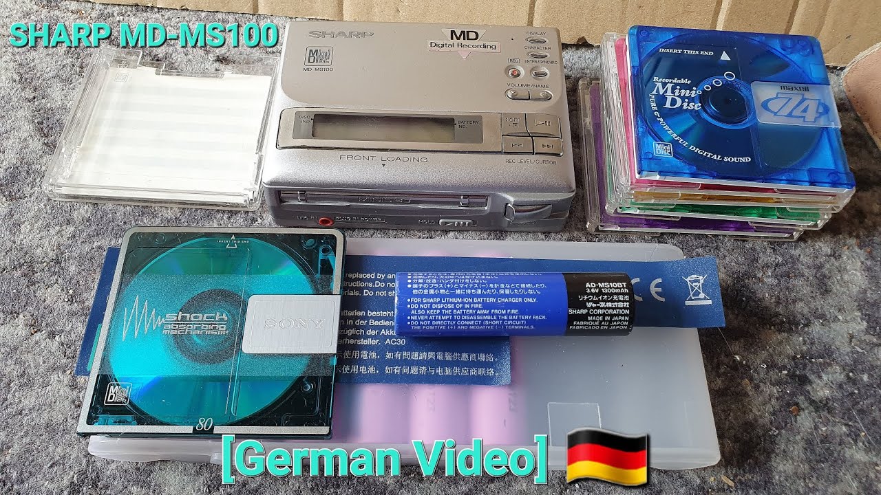 SHARP MD-MS100 Minidisc Recorder [German Video]🇩🇪_4K