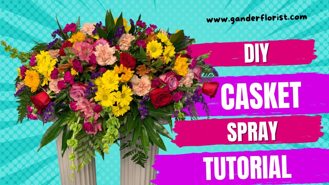 How To Make Casket Spray Flower Arrangement