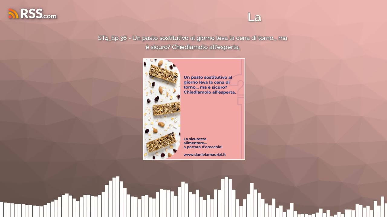 ST4_Ep.36 - Un pasto sostitutivo al giorno leva la cena di torno... ma è sicuro? Chiediamolo...