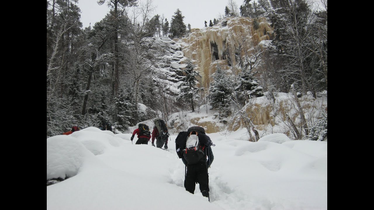 Orient Bay Nipigon Ontario Ice Climbing
