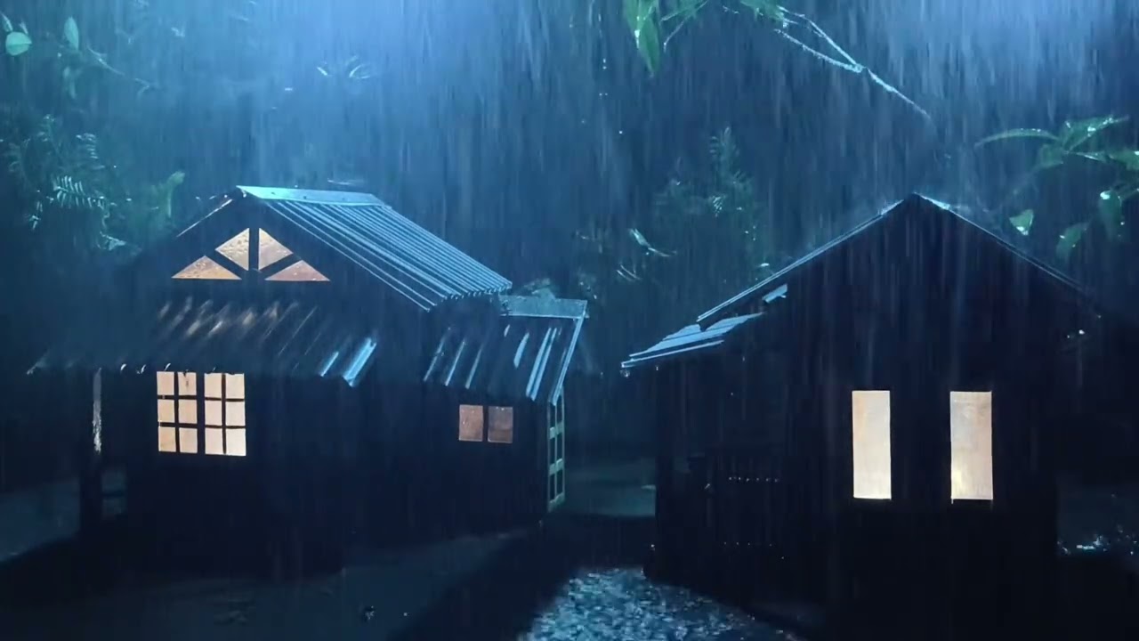 Fall Asleep Instantly in 3 Minutes with Heavy Rain | Rain Sounds & Distant Thunder for Deep Sleep