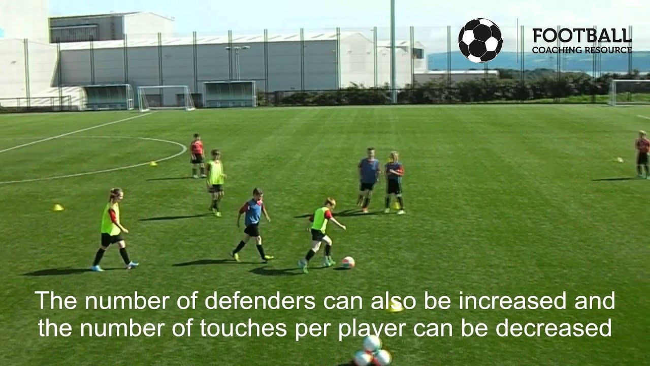 Football Coaching Resource - Possession Pracice - 3v1 Four Squares