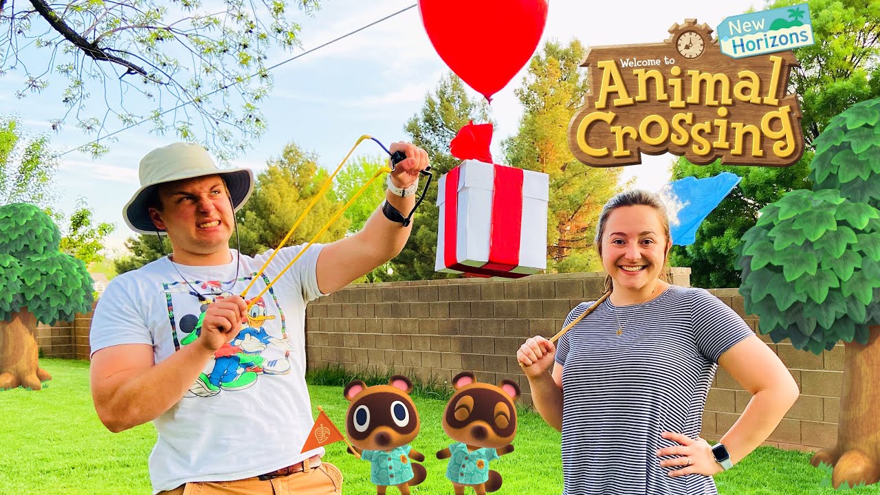 Animal Crossing in Real Life Challenge! 🌴🎈🎁 Animal Crossing: New Horizons in Real Life
