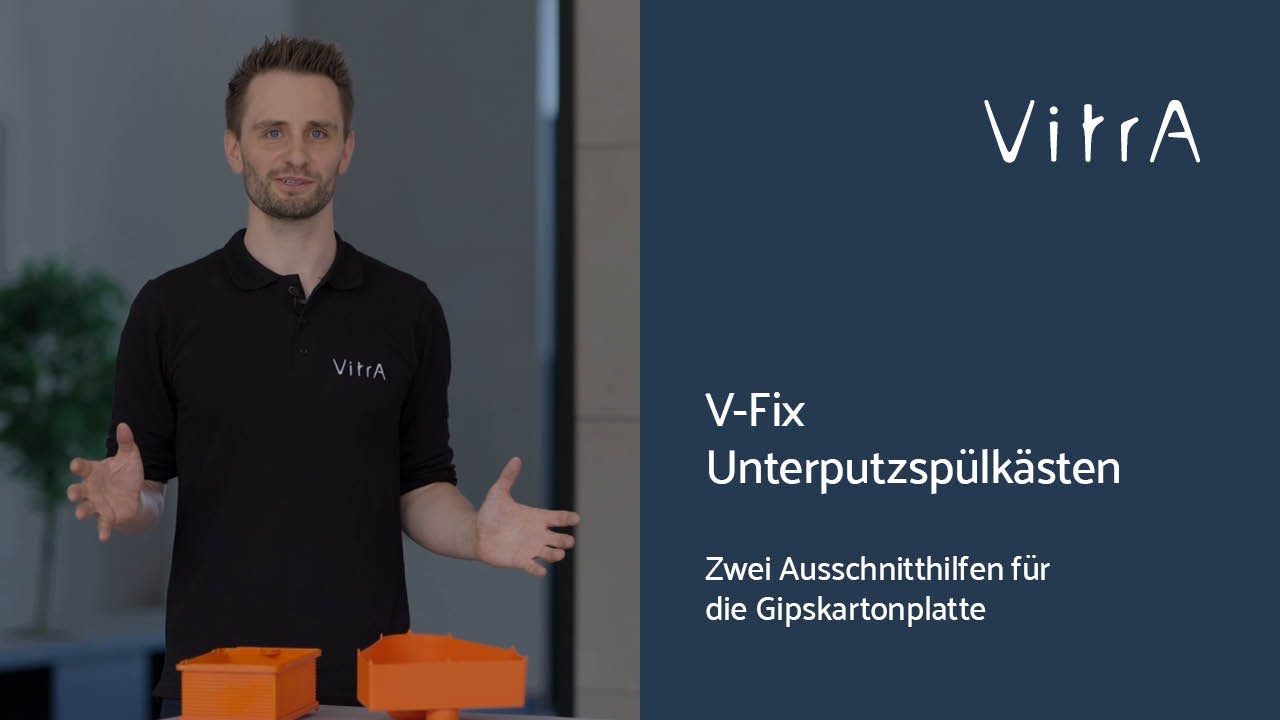 VitrA | V-Fix Unterputzsp&uuml;lk&auml;sten: Zwei Ausschnitthilfen f&uuml;r die Gipskartonplatte