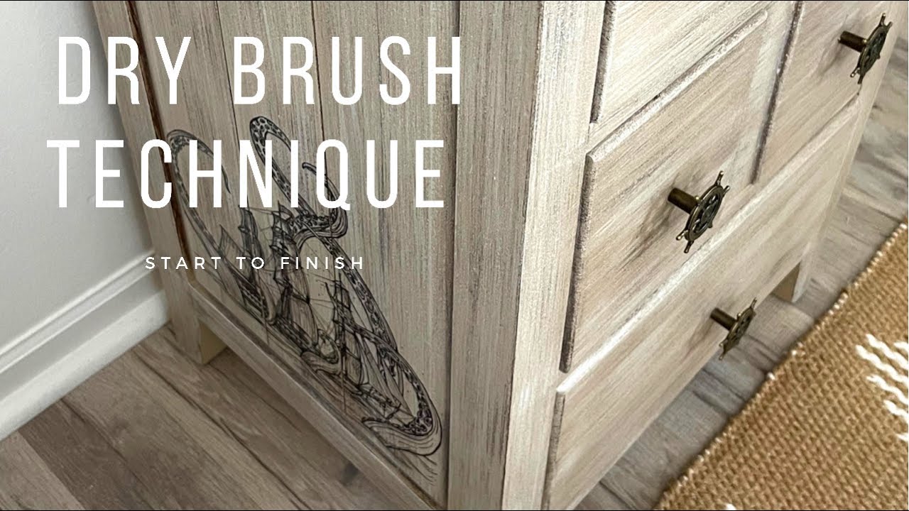 Start to Finish Furniture Makeover Using a Dry brushing technique | Coastal furniture flip