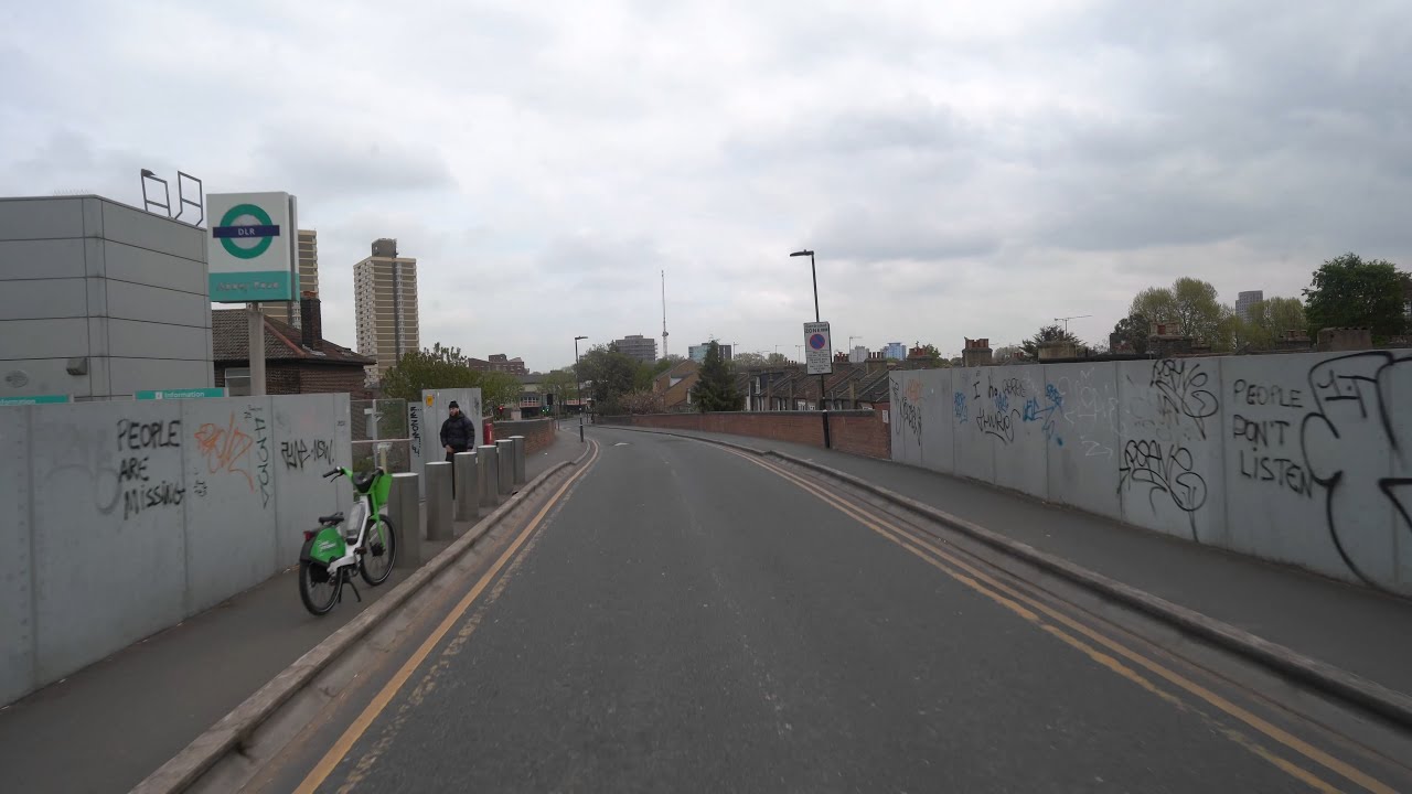 4K London Drive Stratford Abbey Road DLR West Ham Star Lane Video around East London neighbourhoods