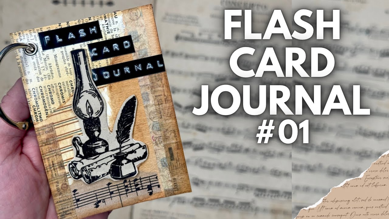 Flash Card Journal #01 | Capa Vintage + Materiais Simples | Junk Journal & Collage