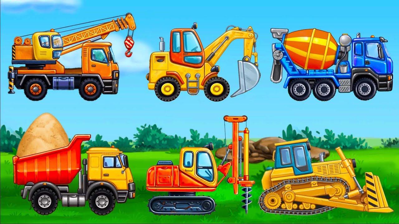 Mobil Konstruksi Membangun Rumah Tingkat, Bulldozer, Hammer Excavator Grapple, Wheel Excavator