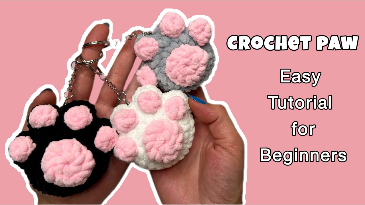 HOW to Crochet PAW keychain for Beginners | Easy Amigurumi Tutorial Step-by-Step