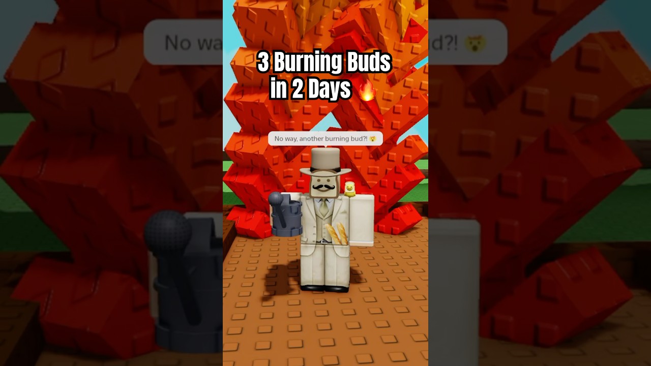 Three Burning Buds in Two Days?! 🔥 #growagarden #roblox #robloxmemes #shorts