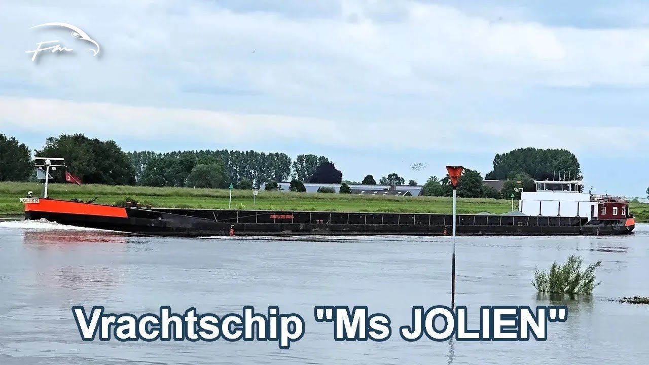 ⚓ Vrachtschip Ms JOLIEN: Opvaart tijdens Hoogwater op de IJssel