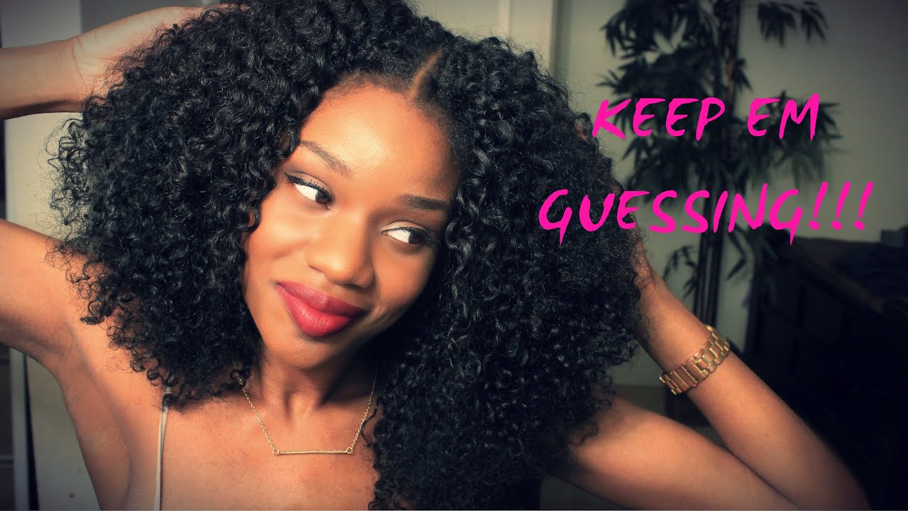 Yasss!!! Keep Them Guessing! Blending My Natural kinky Hair With A U-Part | YouniqueLaceWigs