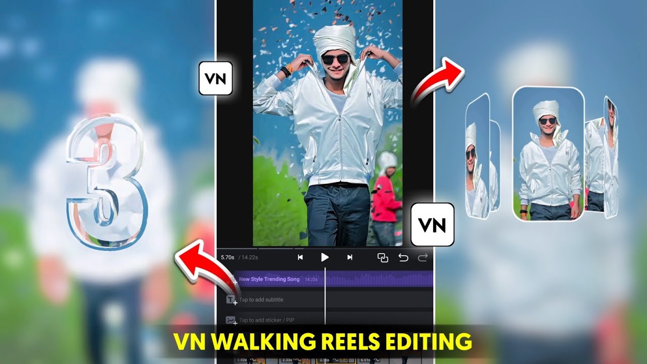 Vn App Trending Video Editing | Vn Video Editor Tutorial | Vn App Walking Video Editing