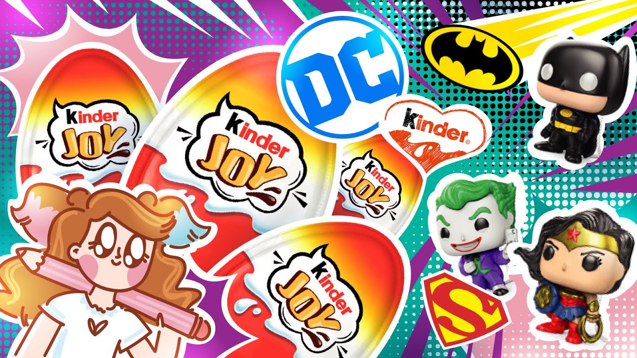 Киндер Джой DC супергерои Фанко Поп 🗯️ Распаковка и обзор фигурок 💥 Чудо Женщина и Джокер 🤡