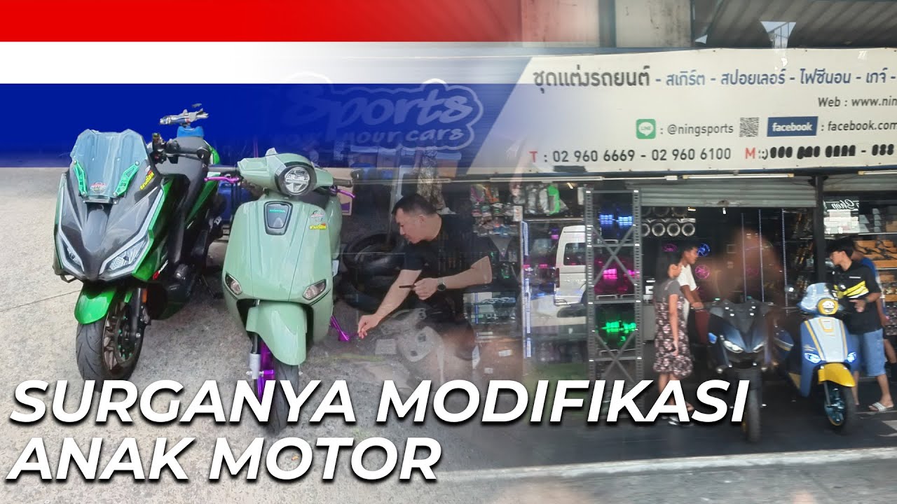DISINI SEMUA MOTOR RATA KANAN 😱😱🇹🇭 | POONSAP MARKET THAILAND🔥‼️