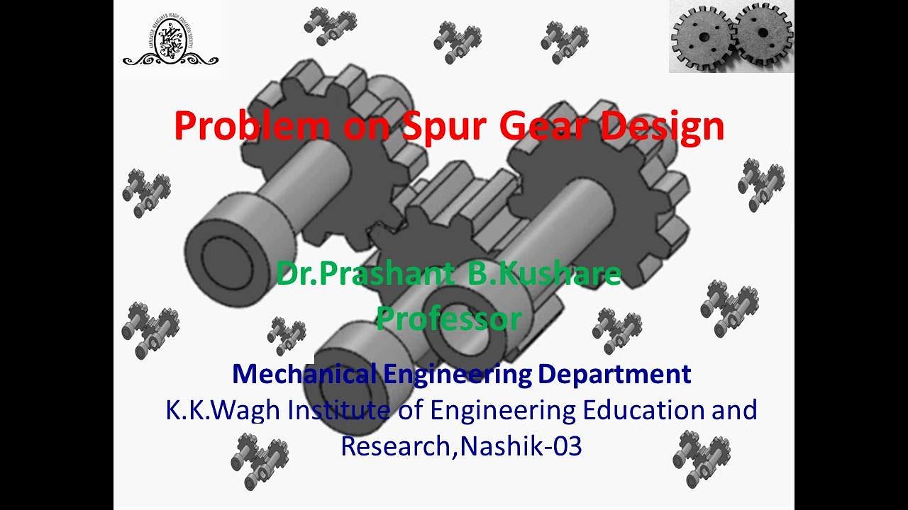 Solved Problem on Design of  Spur Gear