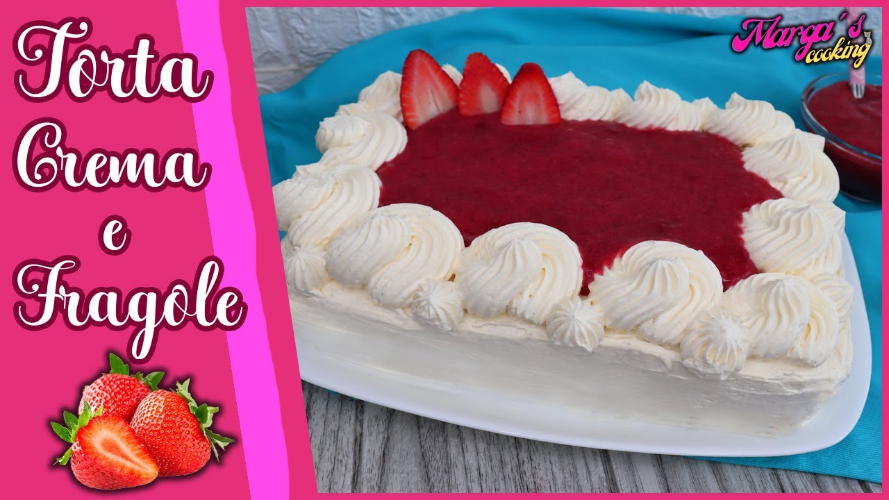Cream and strawberry cake🍰Torta crema e fragole