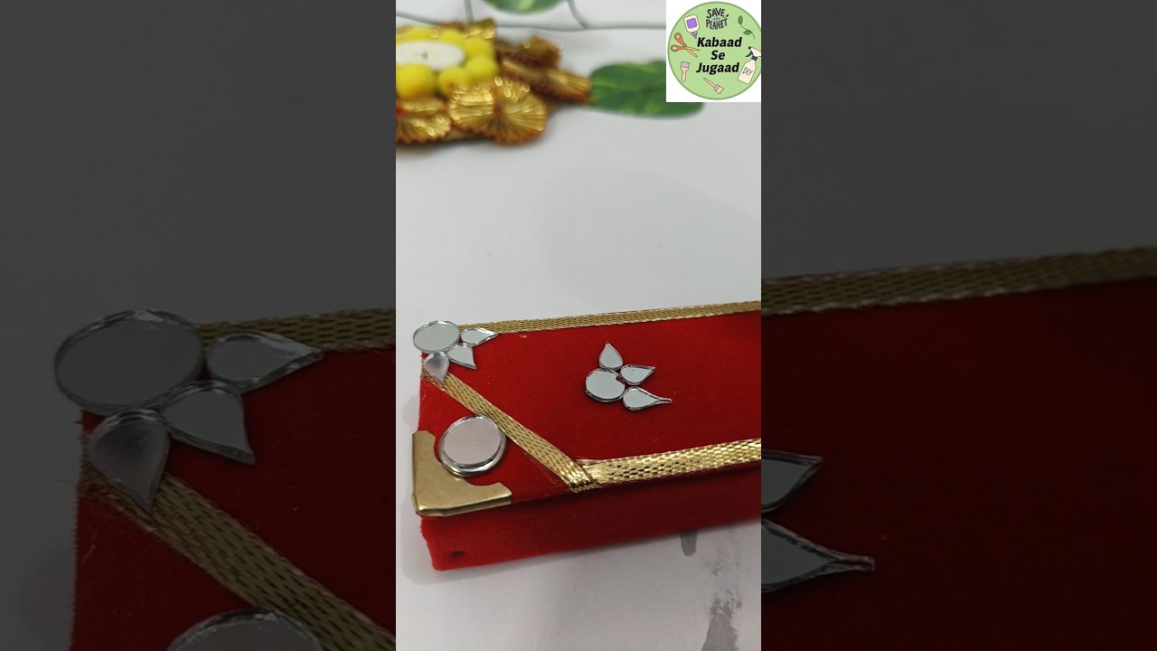 DIY jewelry box decoration for diwali/box decoration #kabaadsejugaad #jewelryorganizer #diwali2025