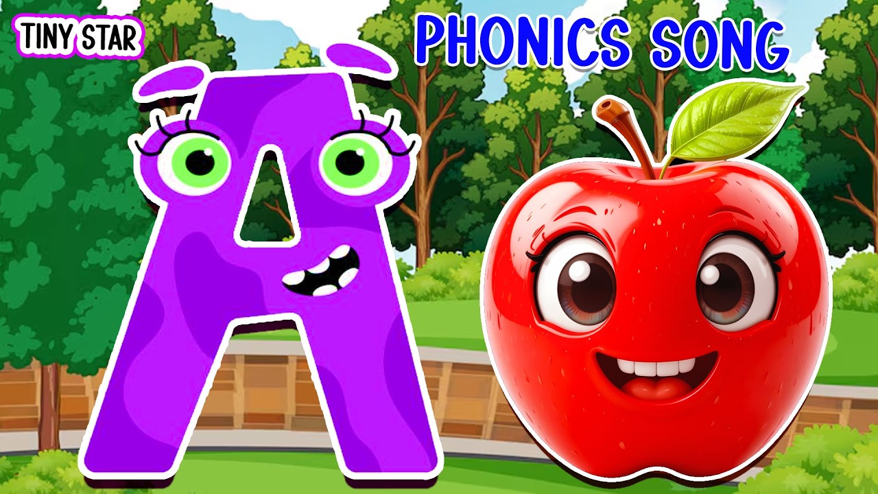 A sing Alphabet | Aa apple 🍎Learn song for kids |  Let’s sing a Letter with A to Z
