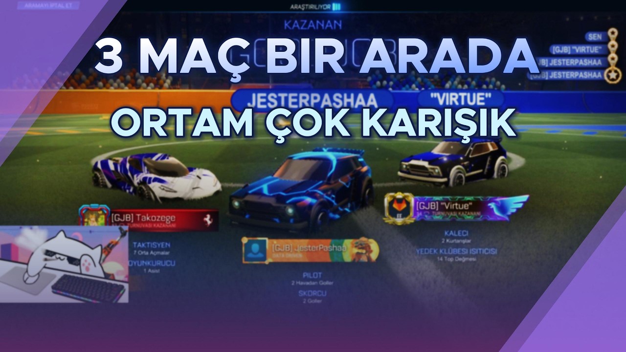3 MAÇ BİR ARADA ORTAM ÇOK KARIŞIK | EKİPLE ROCKET LEAGUE
