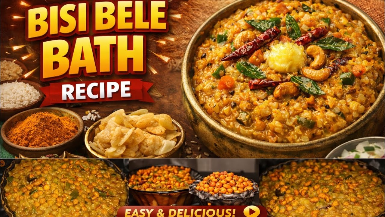 Besi bele bath recipe | yummiest besi bele bath ever | ghar pe banao accha wala besi bele bath |