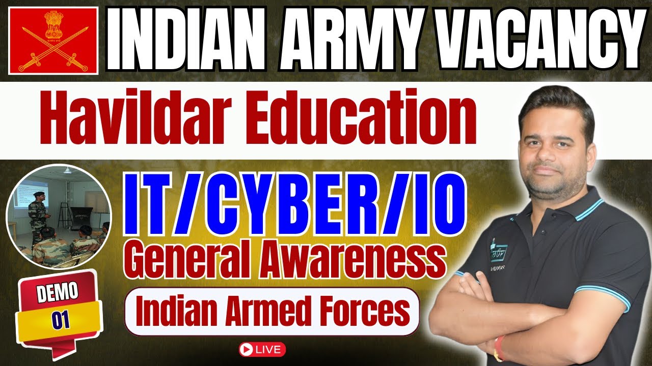 📚 Indian Army Havildar Education & SAC Vacancy 2025 | General Awareness Syllabus Indian Armed Forces