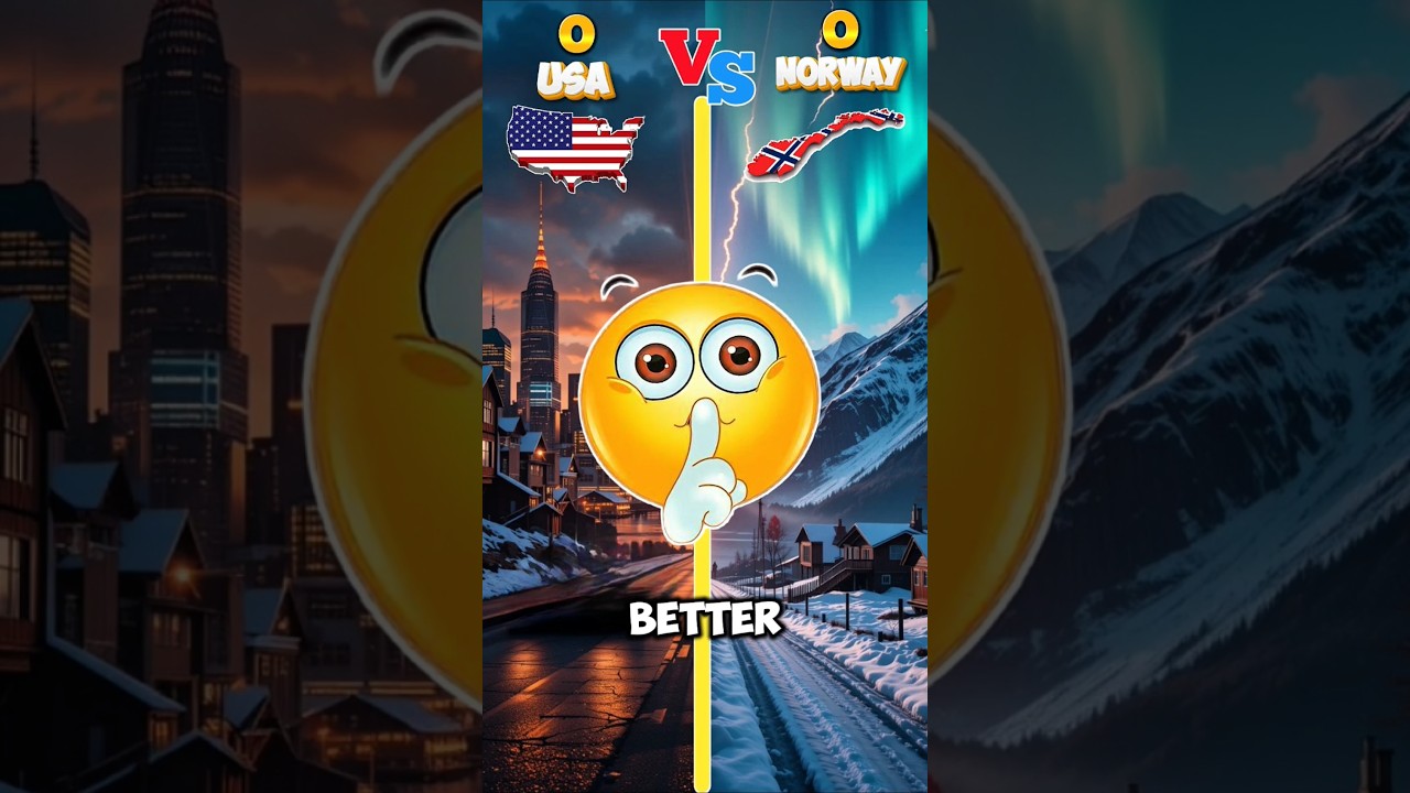 USA vs Norway: Where Do People Actually Live Better? #shorts #usavsnorway #comparison #usa #norway