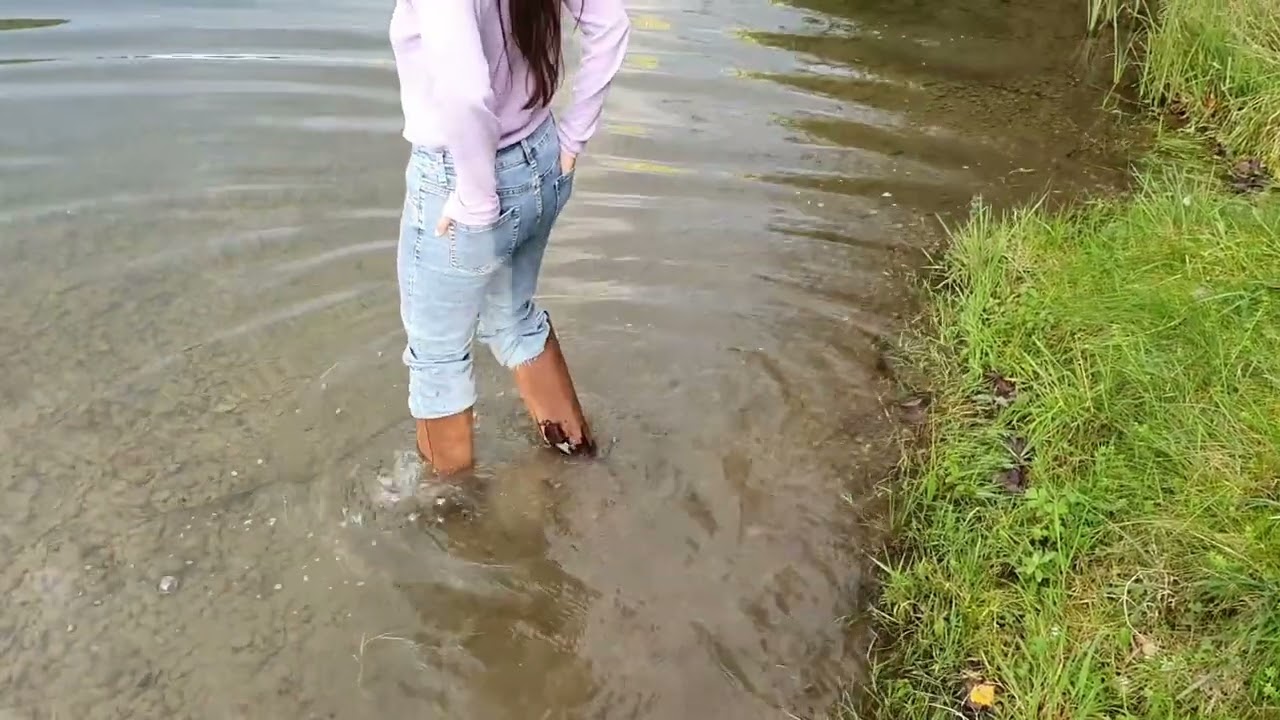 suede cowboy boots wet