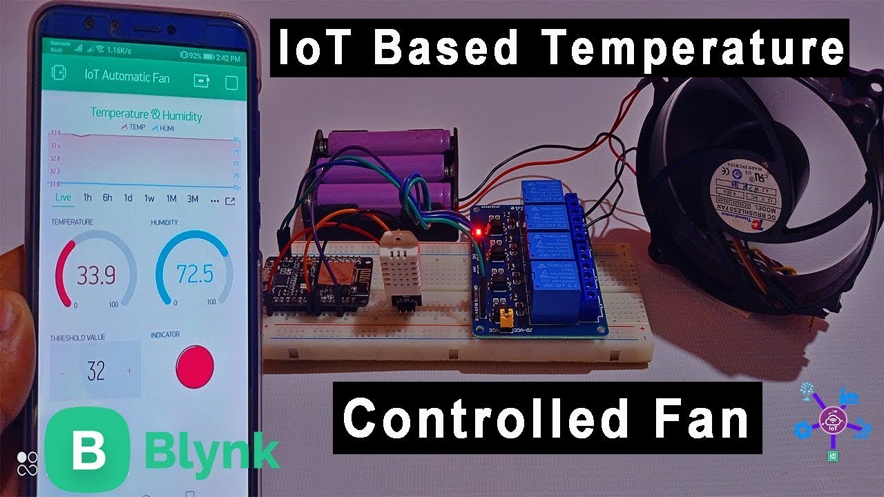 IoT based Temperature Controlled Automatic Fan using ESP8266 & Blynk